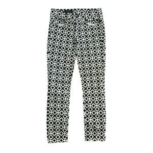 J. Crew Toothpick Black & White Patterned Straight Leg Jeans Size 26